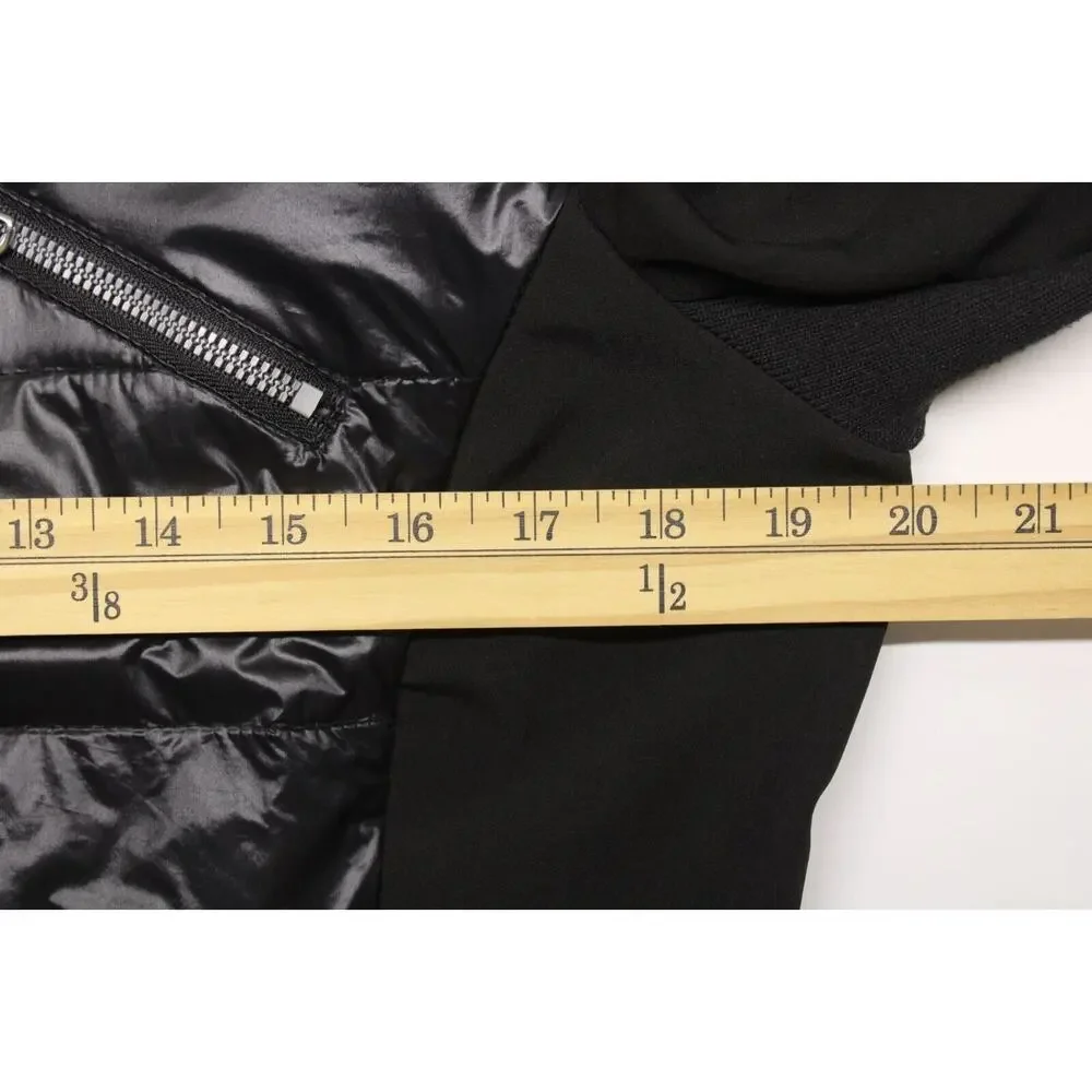 Halifax Traders Sz M Black Puffer Down Filled Front Full Zip Jacket Women